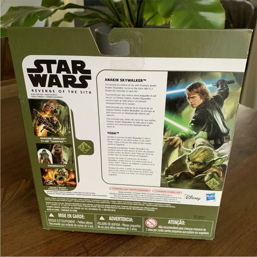 Hasbro Star Wars Revenge of the  Sith Anakin Skywalker & Yoda Figure 2 Pack - Picture 2 of 2